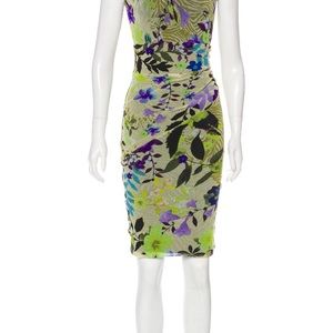 FUZZI Printed Sleeveless Dress Size XS Floral Flow